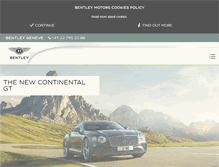 Tablet Screenshot of geneve.bentleymotors.com