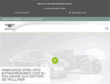 Tablet Screenshot of madrid.bentleymotors.com