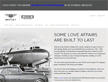 Tablet Screenshot of heritage.bentleymotors.com