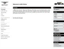 Tablet Screenshot of erwin.bentleymotors.com