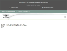 Tablet Screenshot of hannover.bentleymotors.com